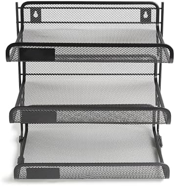 TRU RED Wire Mesh File Organizer, 3-Compartment, Vertical