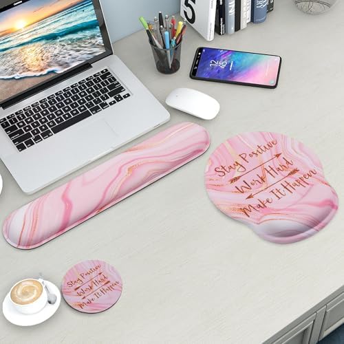 Mouse Pad and Keyboard Wrist Rest Support,Ergonomic Mouse Pad Set
