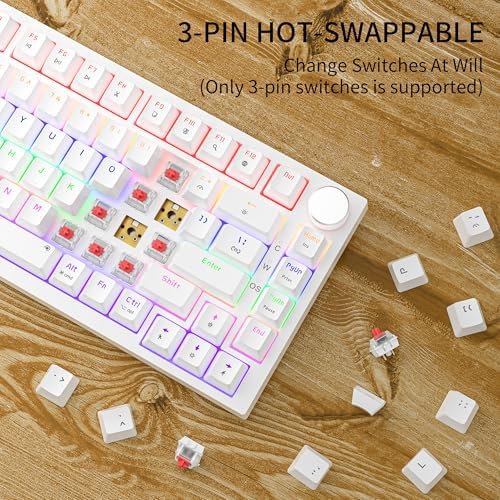 Newmen GM326 Mechanical Keyboard,75% Percent Gaming Keyboard,Wired Keyboard