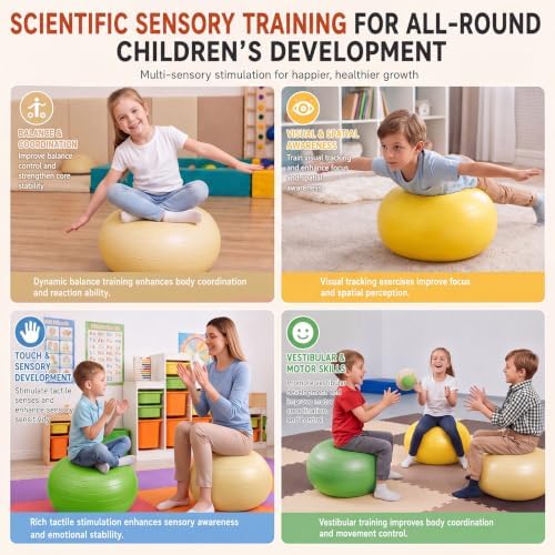 Lewtemi 4 Pcs Flexible Seating for Classroom Elementary 20'', Elegant Color