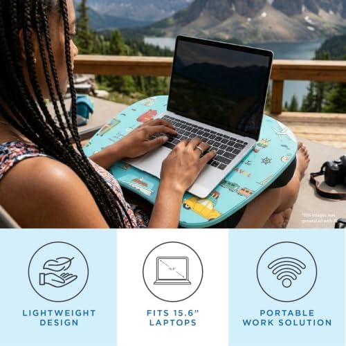 LAPGEAR MyStyle Lap Desk – Travel, Fits 15.6" Laptops