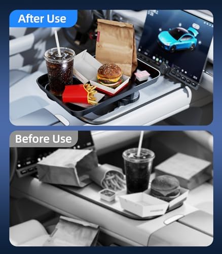 Tesla Model 3 Y ABS Car Cup Holder Tray Expander for Food Snack