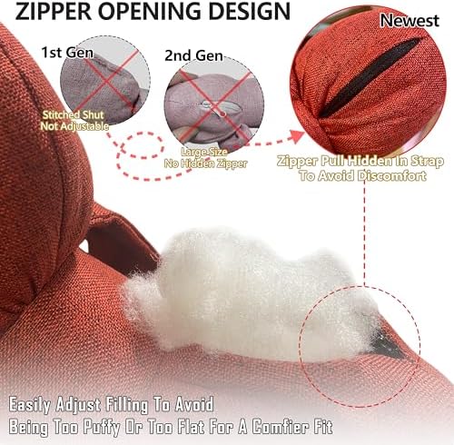 2PCS Chic Car Headrests with Bow-Shaped Cotton Linen Bowknot Neck Pillows for Cozy Road Trip & Cute Interior Decoration (Red)