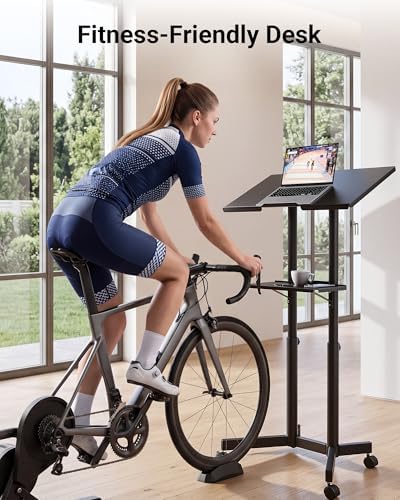 BONTEC Lecterns & Podiums Portable Mobile Standing Laptop Desk, Sit Stand