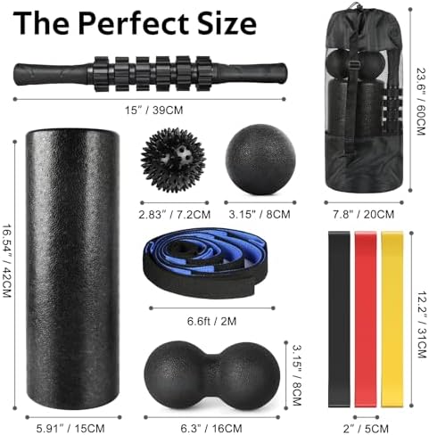7 in1 Foam Roller Set for Deep Tissue Muscle Massager - Back Roller