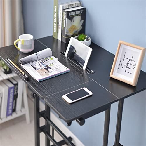soges 31.5 inch Height Adjustable Mobile Tiltable Top Desk, Black