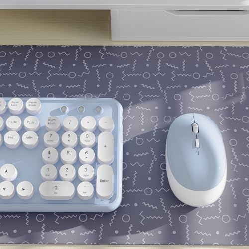 Colorful Wireless Keyboard and Mouse Combo Blue White
