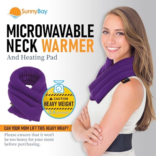 SunnyBay Lavender Heating Pad, Neck and Shoulder Wrap, 26x6 inch, Purple