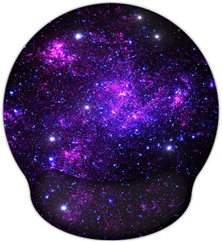 RICHEN Memory Foam Mouse Pad with Wrist Support,Ergonomic Mouse Pad with Wrist Rest,Non-Slip Rubber Base for Computer Laptop & Mac,Lightweight Rest for Home,Office & Travel (Purple Starry)