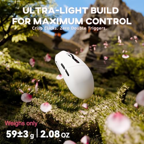 ATTACK SHARK G3 Wireless Gaming Mouse,White