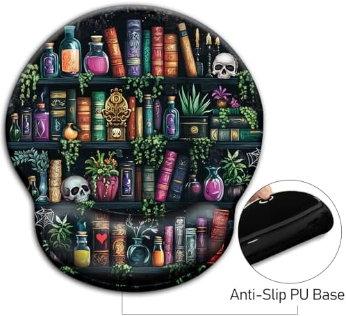 Blusabaca Goth Mouse Pad with Wrist Rest Ergonomic Mousepad Wrist Support