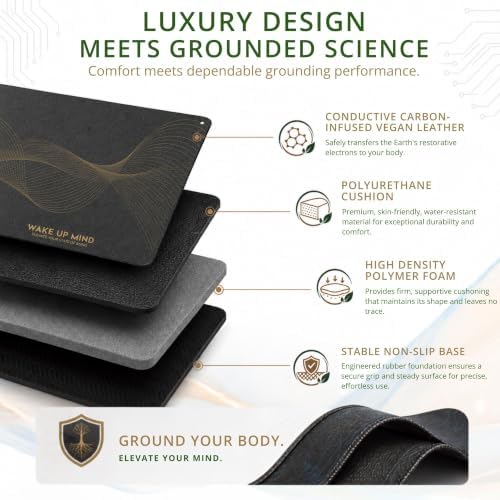 Grounding Mat for Bed & Feet, Conductive Earthing Pad for Home