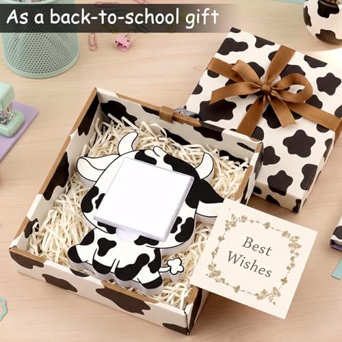 Cow Sticky Note Holder Large Wood, Western Office Decor