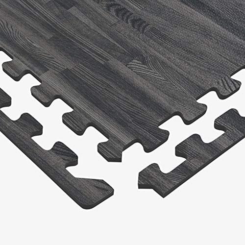 Forest Floor Farmhouse 3/8 Inch Thick Printed Foam Tiles, Premium Wood Grain Interlocking Foam Floor Mats, Anti-Fatigue Flooring – Stylish Flooring Solution
