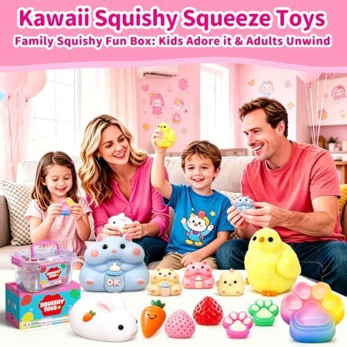 12Pack Taba Squishy Toys Kit -Squishy Fun Box- Squishy Fidget Squeeze Toys