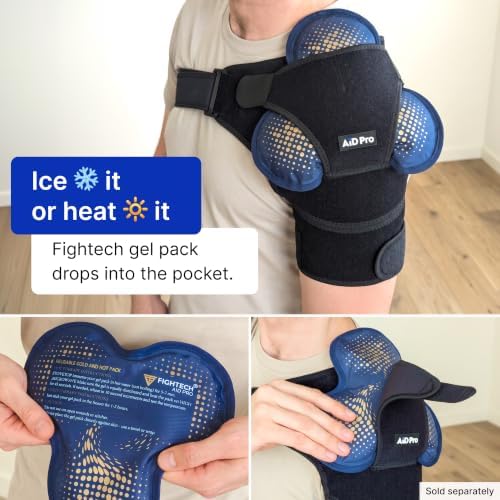 AidPRO Rotator Cuff Shoulder Brace for Men and Women Black, Universal Size