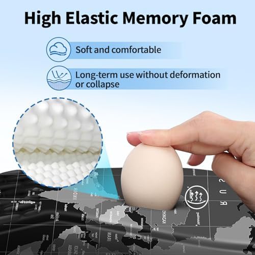 YIWEI Ergonomic Mouse Pad with Wrist Rest for Carpal Tunnel Pain Relief