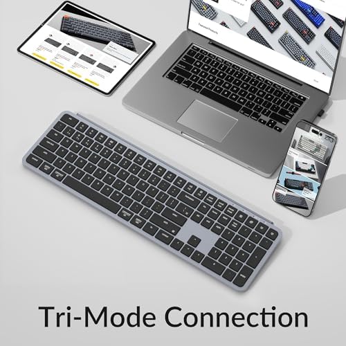Keychron B6 Pro Ultra-Slim Full-Size Wireless Keyboard - Space Gray