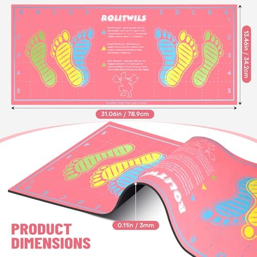 31.5'' X 13.8'' Anti-Slip Squat Mat with Foot Position Guides, Professional-Grade Exercise Mat Perfect for Squats, Leg Training and Lunges, Enhancing Muscle Activation, Versatility and Safety for Home Fitness Enthusiasts