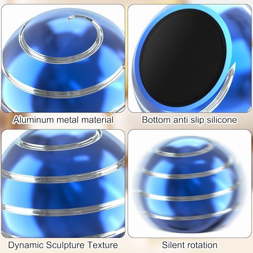 Kryfa 1.54in Kinetic Desk Toy ADHD Stress Relief Gift Adults, Blue