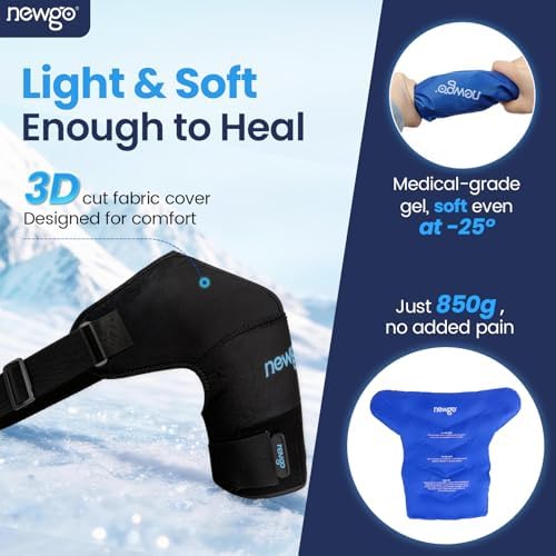 NEWGO Shoulder Ice Pack, Compression for Both Shoulders, FSA Eligible, XL