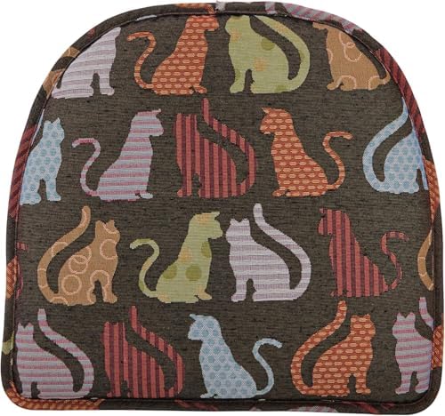 Klear Vu Raindrop The Gripper Non Slip Chair Cushions, Soft & Comfortable Seat Pad, Sitting Pillow for Kitchen, Dining or Office, 8 Count (Pack of 1), Cats