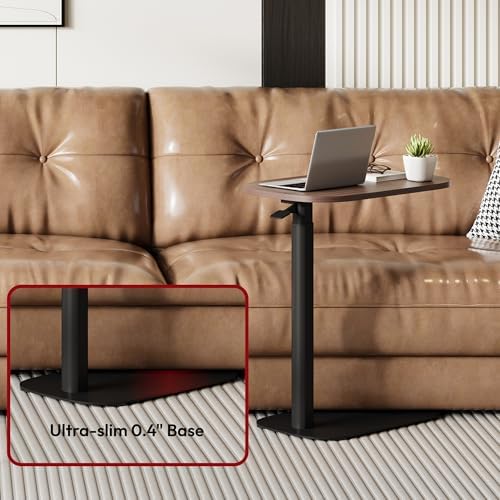 SANODESK 24''Standing Desk Pneumatic Height Adjustable Mobile Overbed Table