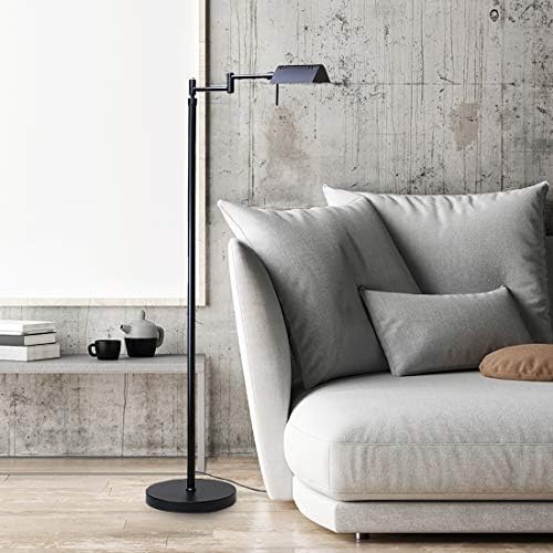 O'Bright Brook Adjustable Dimmable LED Pharmacy Floor Lamp, Black