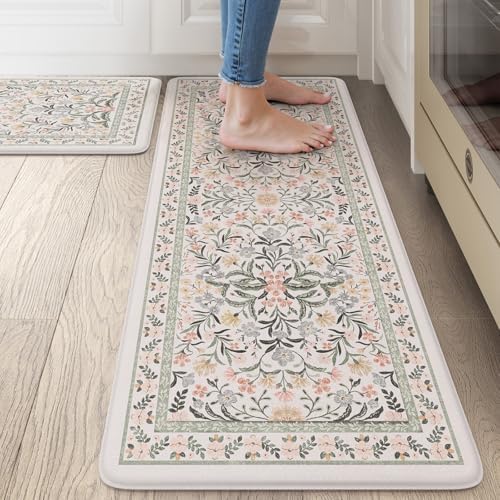 Collive Cushioned Anti Fatigue Kitchen Mats, Waterproof Sink Rugs Sets