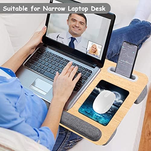 Dapesuom Small Mouse Pad, 6 x 8 Inch Thick Rubber Premium-Textured Non-Slip Portable & Washable Mini Mouse Mat for Women Wireless Laptops Keyboard Tray Gaming Work Computer Travel, Moon Over The Sea