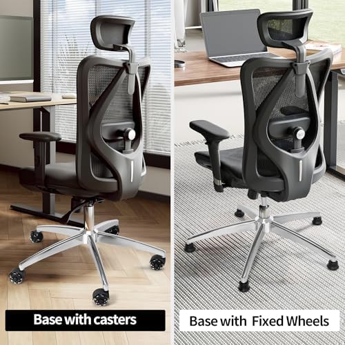 Office Gaming Chair Metal Base Replacement Part with 5 Wheels 5 Bell Glides