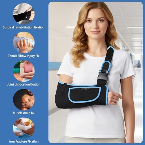 SPRING SEAON Arm Sling Shoulder Immobilizer for Women and Men Adjustable