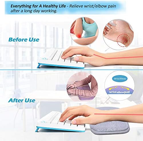 CREATIEE-PRO Upgraded Computer Wrist Elbow Pad Desktop Keyboard Arm Rest