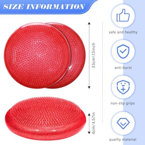 Libima 4 Pcs 13 Inch Glitter Wiggle Seat for Sensory Kids, Vibrant Color