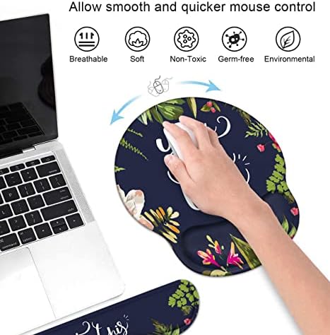 Keyboard Wrist Rest and Mouse Pad Wrist Support Set with Coasters, You Got This Inspirational Quote Wrist Mouse Pad with Non-Slip PU Base for Home Office Working Studying Easy Typing & Pain Relief
