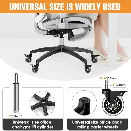 Office Chair Base with Casters (3300 lbs) - Heavy Duty Alloy, Universal Fit