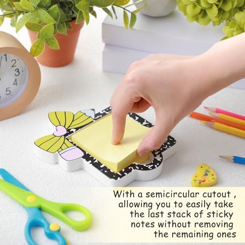 Back to School Sticky Note Holder Pencil Bow for Teacher Desk