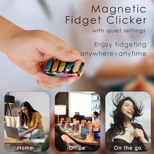 Fidget Toys for Adults, Metal Fidget Clicker with Adjustable Noise Level