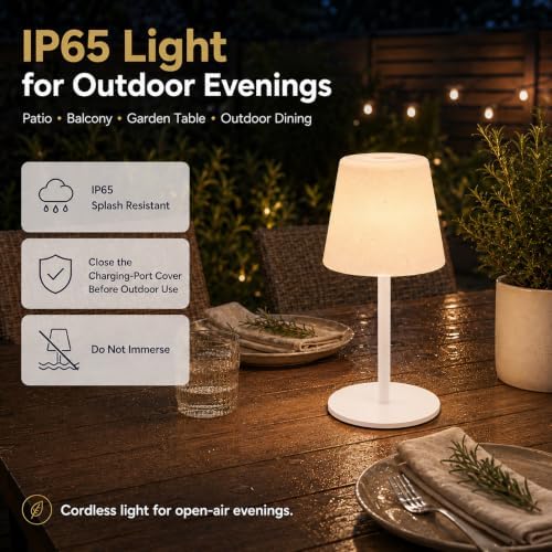 Shower Lamp Rechargeable Waterproof Lamp, Cordless Table Lamp for Bathroom