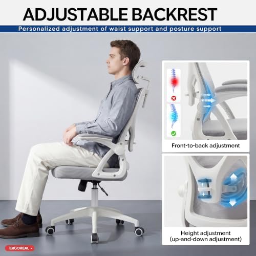 Ergonomic Mesh Office Chair with Headrest, Lumbar Support, 400 lbs
