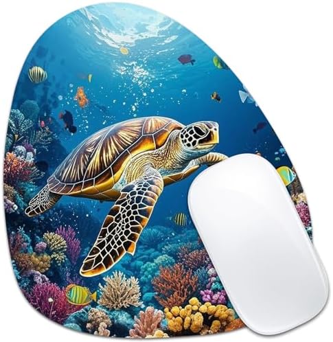 Water Drop Mouse Pad 7.3x8in Non-Slip for Laptop, Dream Marble