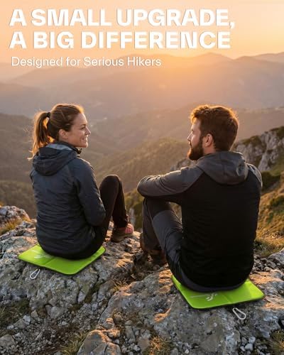 Sportneer Sitting Pad, Lightweight Waterproof Folding Seat Pad for Backpacking, 15.75'' x 15.75'' Portable Camping Seat Mat for Hiking, Picnics & Outdoor Use