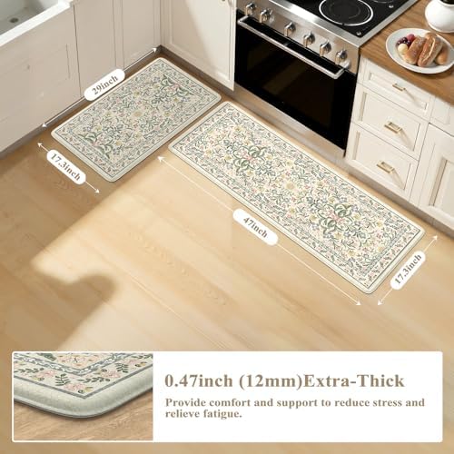 Collive Anti Fatigue Kitchen Mats, Non Slip Cushioned Kitchen Floor Mat
