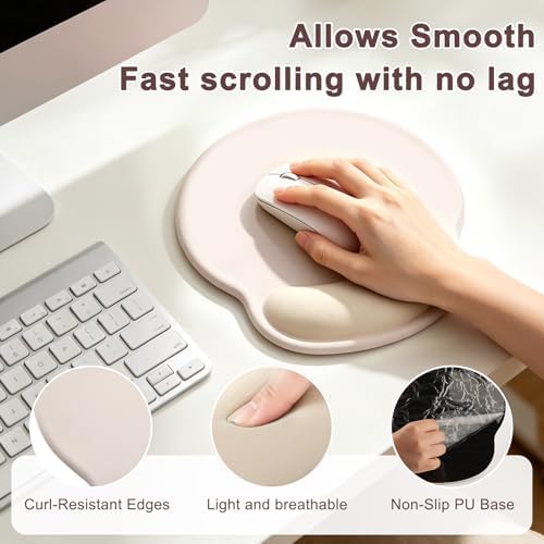 Ergonomic Mouse Pad with Wrist Rest, Mouse Pads for Desk Wrist Support