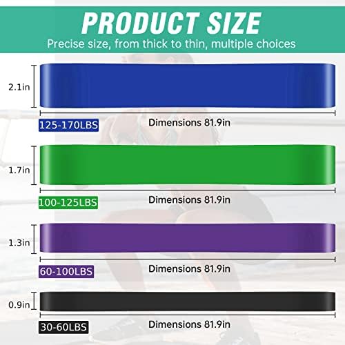 Alllvocles Resistance Band, Pull Up Bands, Pull Up Assistance Bands, Workout Bands, Exercise Bands, Resistance Bands Set for Legs, Working Out, Muscle Training, Physical Therapy, Shape Body, Men Women
