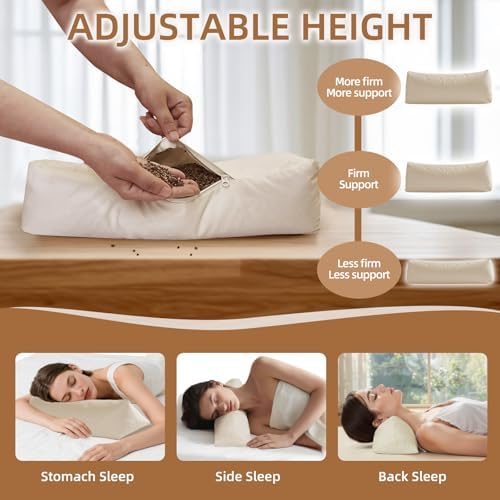Adjustable Buckwheat Neck Pillow - Cervical Roll to Relieve Tension
