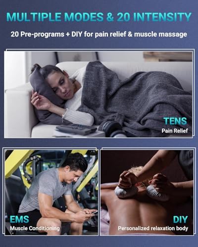 Comfytemp 3-in-1 TENS Unit Muscle Stimulator for Pain Relief, Rechargeable