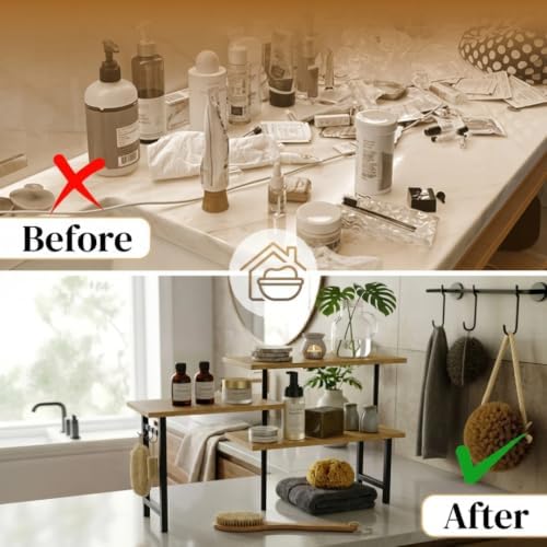 3-Tier Bamboo Corner Organizer Countertop Shelf