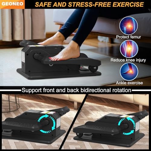 Under Desk Elliptical Machine, Electric Elliptical Leg Exerciser for Senior