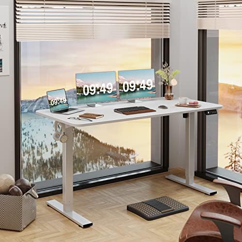 Furmax 55 Inches Electric Height Adjustable Standing Desk Home Office Desk